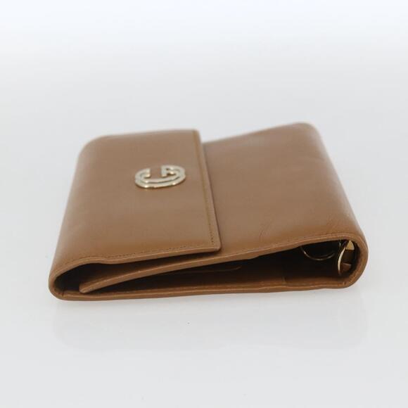 GUCCI Day Planner Cover Leather Beige Gold 031 4463 1067 Auth 158975 - Picture 3 of 16